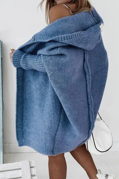 Оверсайз жилет з капюшоном з трикотажу для жінок – Повсякденний стиль