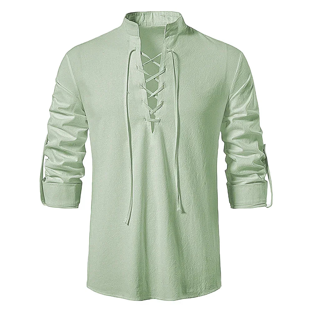 Camisa de lino y algodón