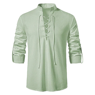 Camisa de lino y algodón