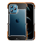 Coque de protection robuste pour iPhone 12 Pro, design industriel, matériaux résistants, protection renforcée, style moderne et élégant.