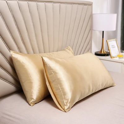 Taie d'oreiller luxueuse en soie rafraîchissante - Hypoallergénique pour peaux sensibles