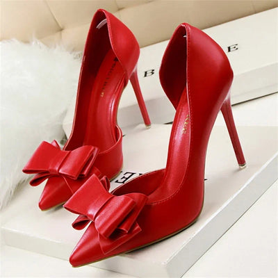 INGE | Zapatos de salón elegantes con lazo y punta puntiaguda