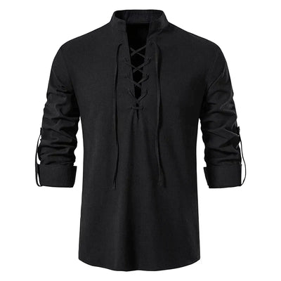 Camisa de lino y algodón