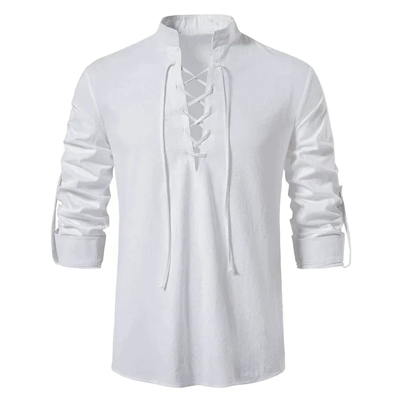 Camisa de lino y algodón