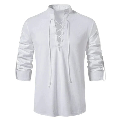 Camisa de lino y algodón