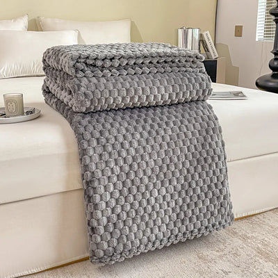 Couverture en velours à carreaux, douce, chaude et moelleuse - Couvre-canapé confortable et couverture pour adultes, enfants et animaux domestiques