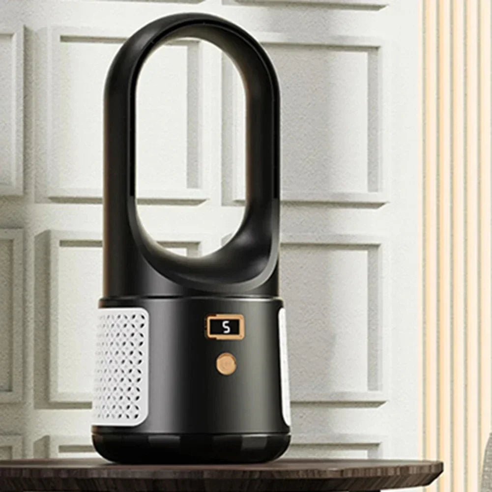 Ventilador de mesa sin aspas - Ventilador USB silencioso con batería para dormitorio y oficina