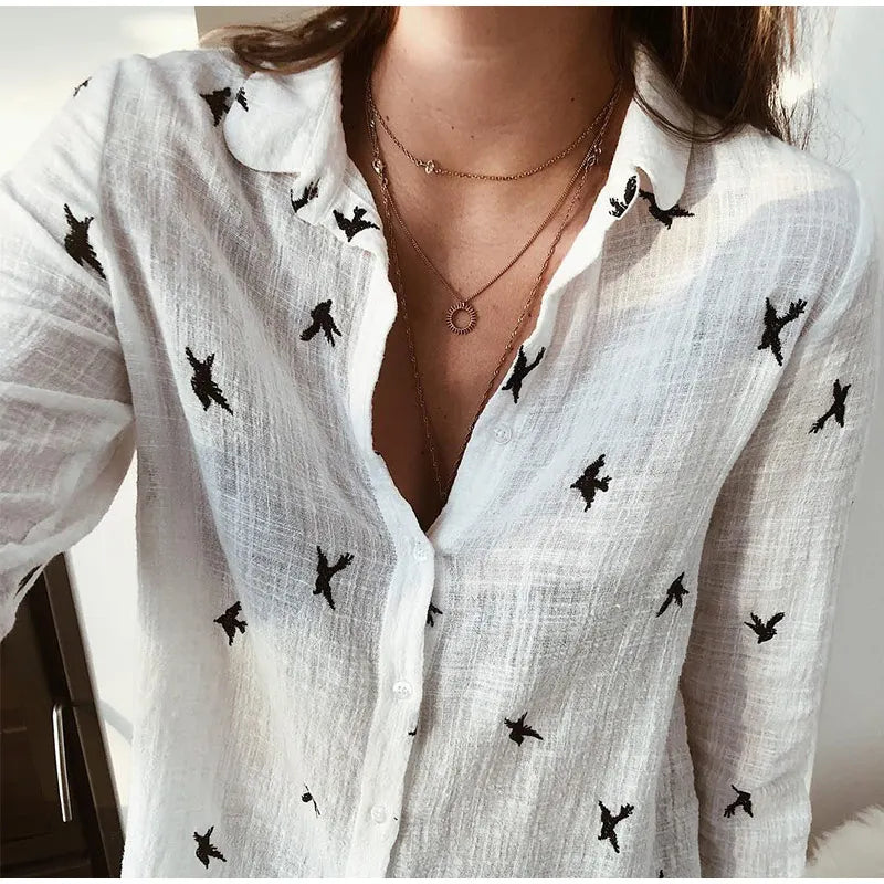 Blusa de manga larga Nele