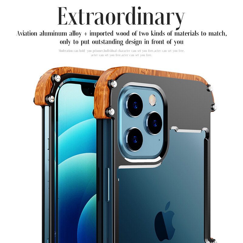 Funda para iPhone con acabado de madera
