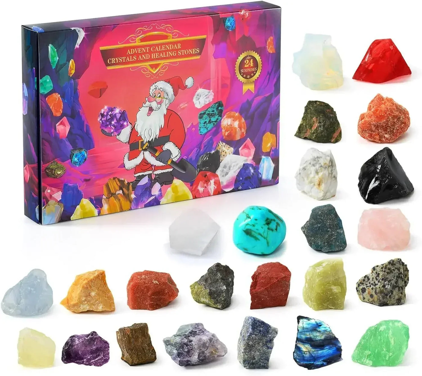 Calendario de Adviento de Cristal Ava con Piedras Preciosas