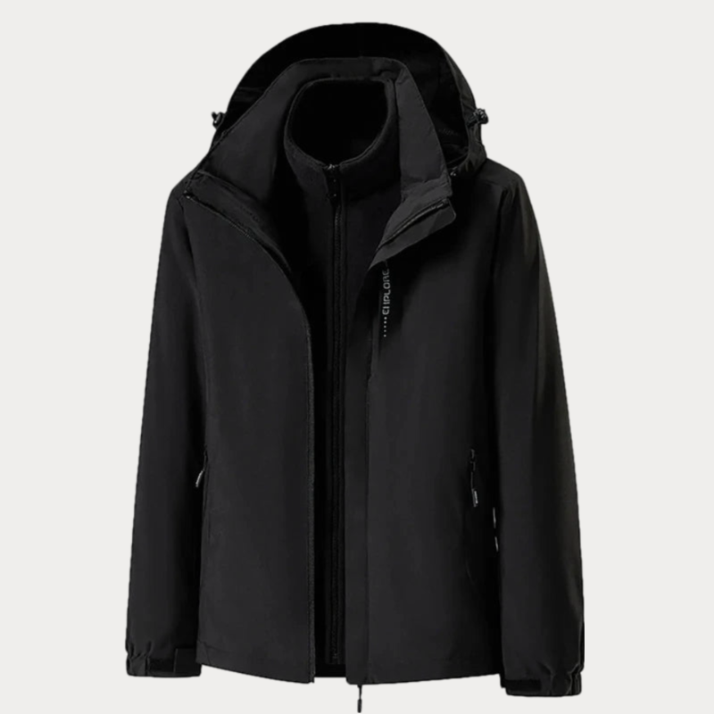 Chaqueta cortavientos con capucha para hombre
