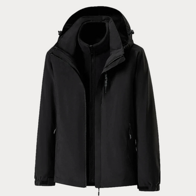 Chaqueta cortavientos con capucha para hombre
