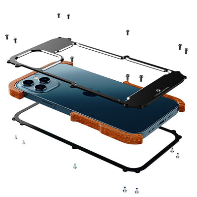 Funda para iPhone con acabado de madera