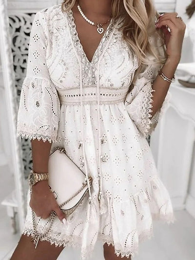 Vestido de encaje Elise: elegancia bohemia para el verano