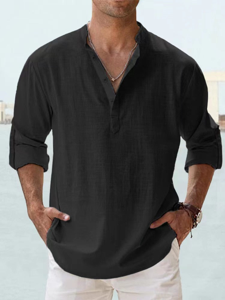 Camiseta abotonada para hombre