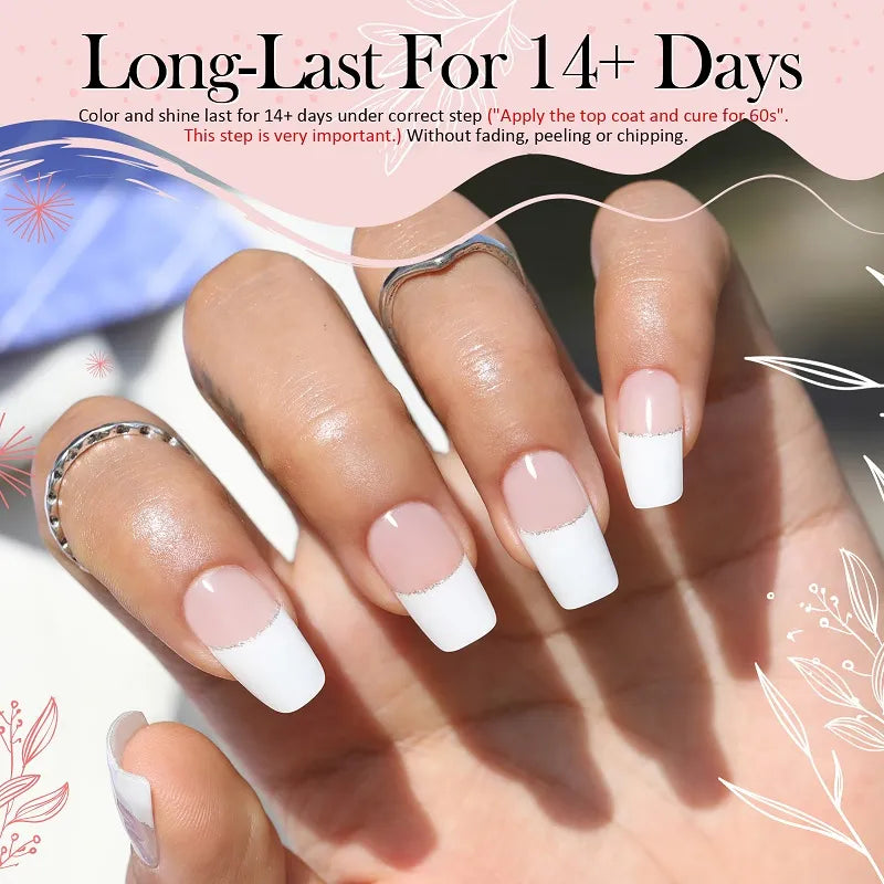 Set d'autocollants pour ongles en gel avec lampe UV