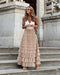 Falda midi de tul con diseño elegante de línea A para mujer