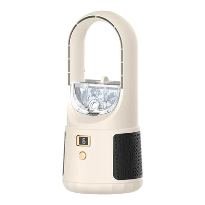 Ventilador de mesa sin aspas - Ventilador USB silencioso con batería para dormitorio y oficina