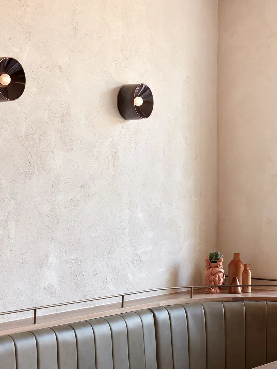 Moderne sort væglampe – Minimalistisk LED vægbelysning