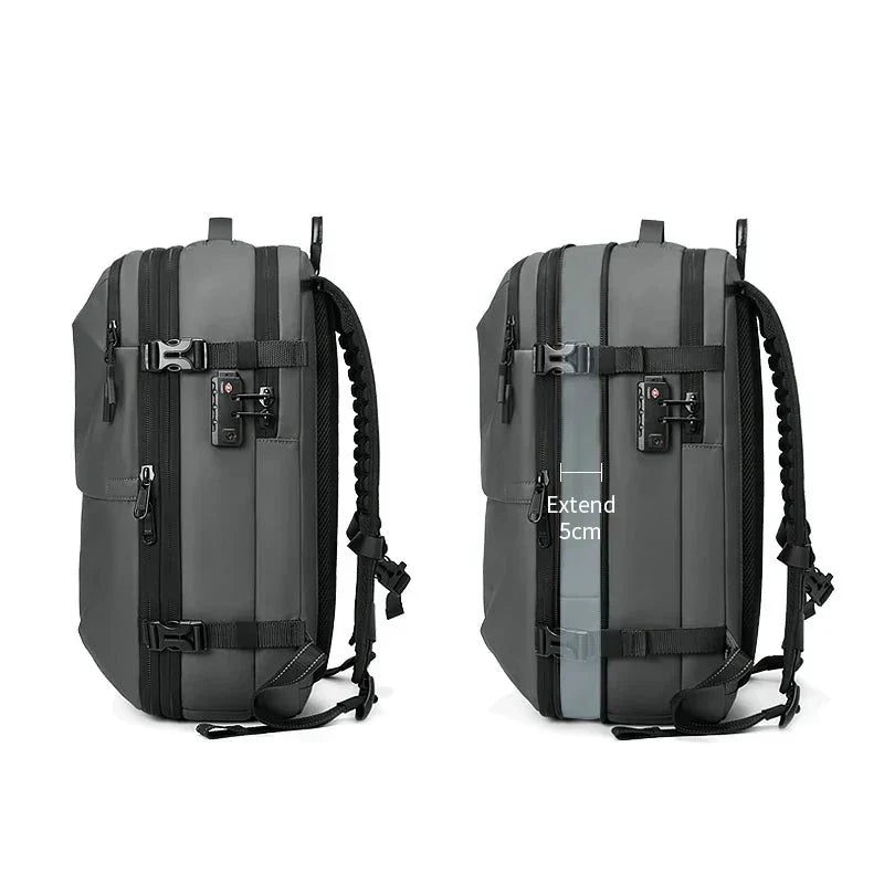 Mochila antirrobo de 60 l con compresión al vacío