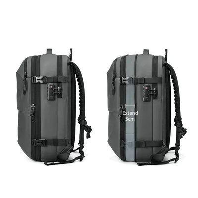 Mochila antirrobo de 60 l con compresión al vacío