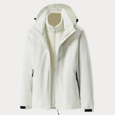 Chaqueta cortavientos con capucha para hombre