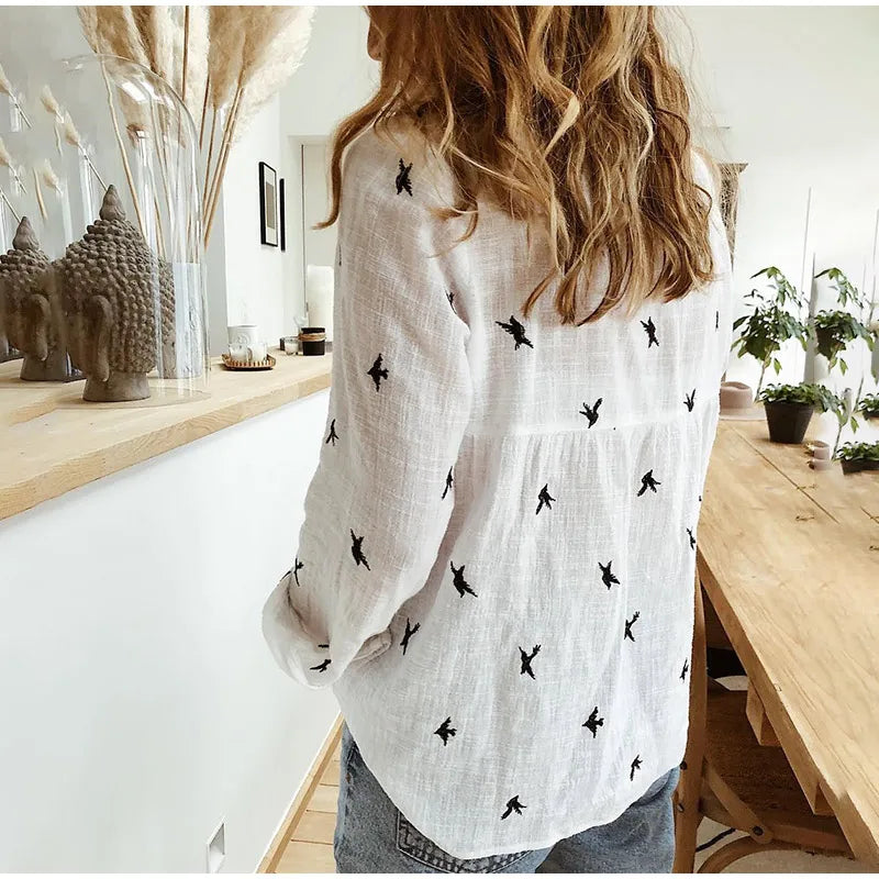 Blusa de manga larga Nele