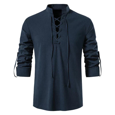 Camisa de lino y algodón