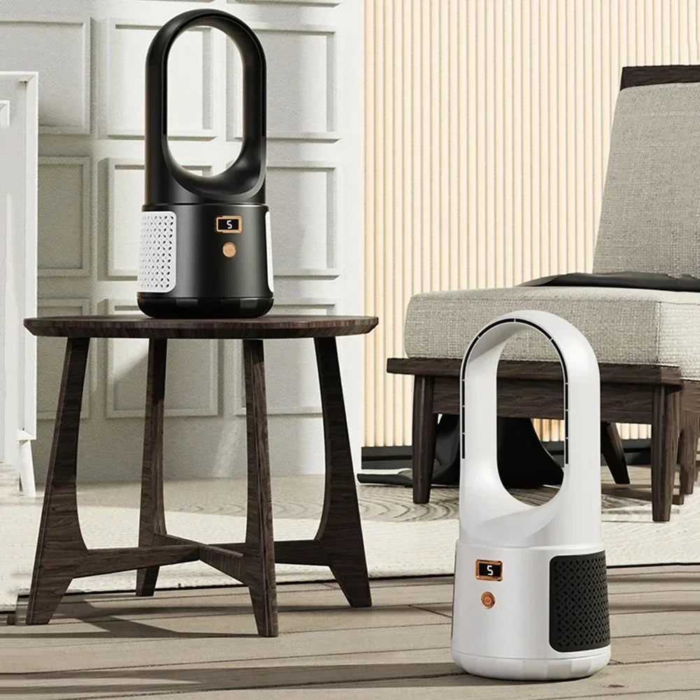Ventilador de mesa sin aspas - Ventilador USB silencioso con batería para dormitorio y oficina
