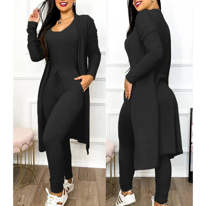 Mono de dos piezas para primavera 2025 | Mono ajustado con leggings y chaqueta