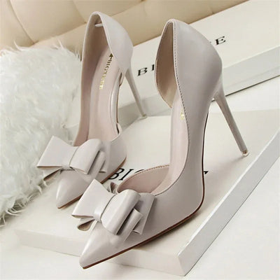 INGE | Zapatos de salón elegantes con lazo y punta puntiaguda