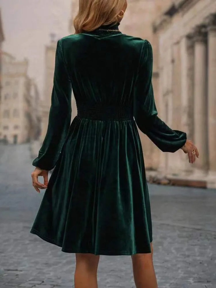 Elegante vestido de terciopelo para mujer | Perfecto para primavera y verano