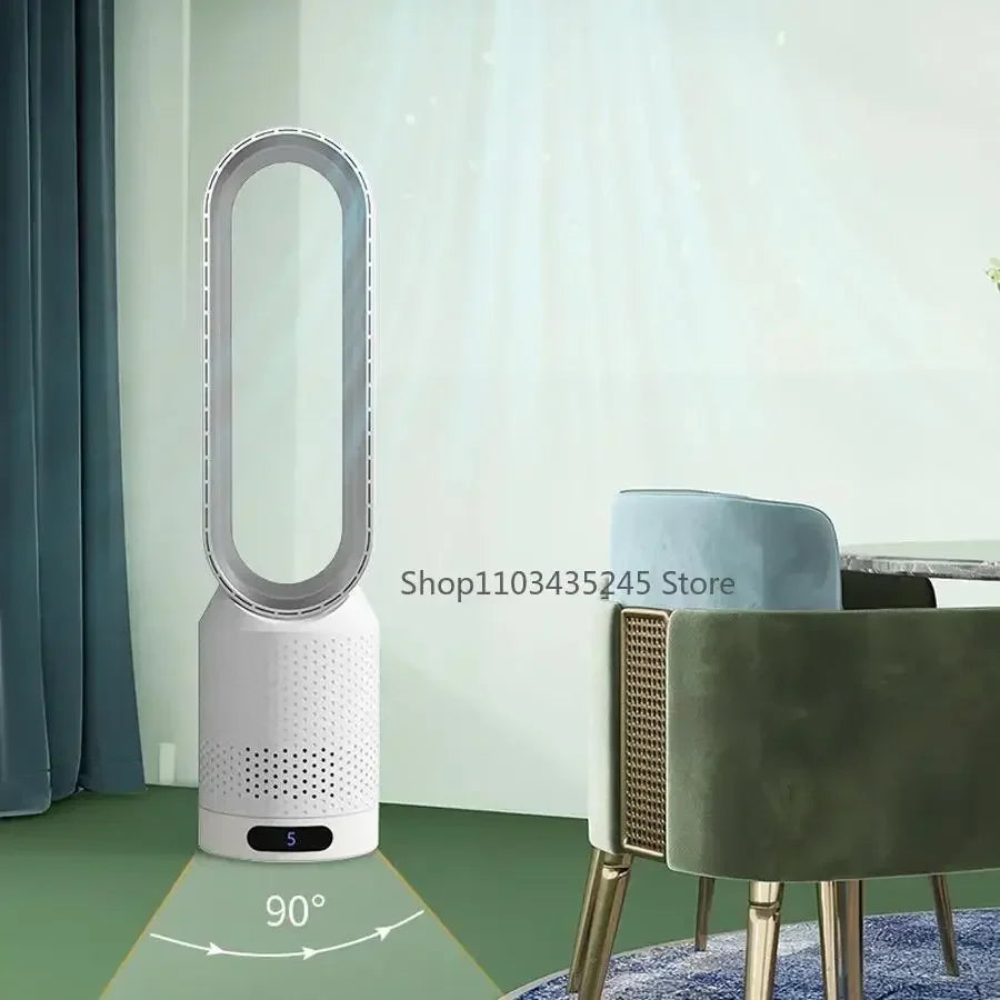 Ventilador de torre sin aspas 3 en 1: seguro, silencioso y elegante con 8 velocidades y control remoto