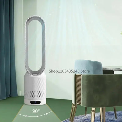 Ventilador de torre sin aspas 3 en 1: seguro, silencioso y elegante con 8 velocidades y control remoto