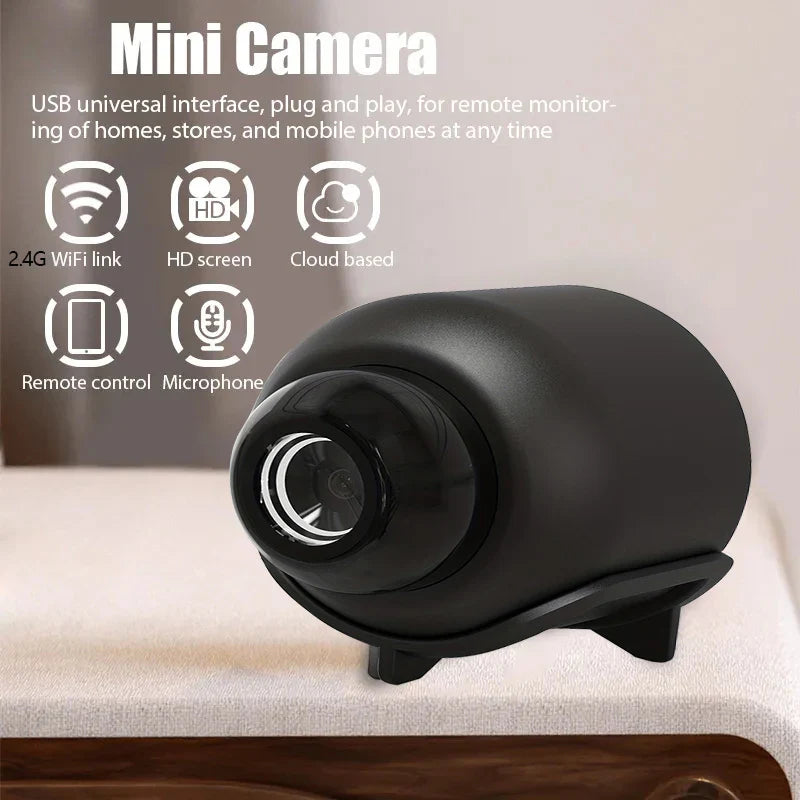Mini cámara de seguridad con Wifi - 1080P HD con visión nocturna y detección de movimiento