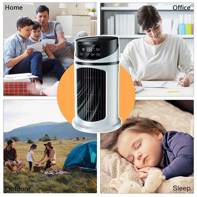 CoolBreeze Mini - Enfriador de aire USB 3 en 1 con tanque de agua de 300 ml 