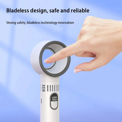 Ventilador de mano inalámbrico - Ventilador USB sin aspas, portátil y súper silencioso