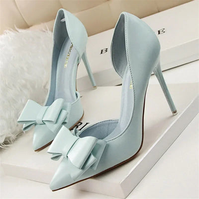 INGE | Zapatos de salón elegantes con lazo y punta puntiaguda