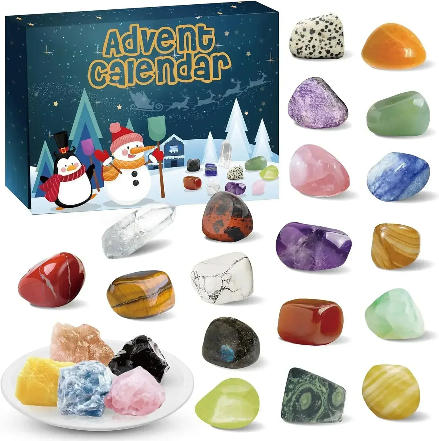 Calendario de Adviento de Cristal Ava con Piedras Preciosas