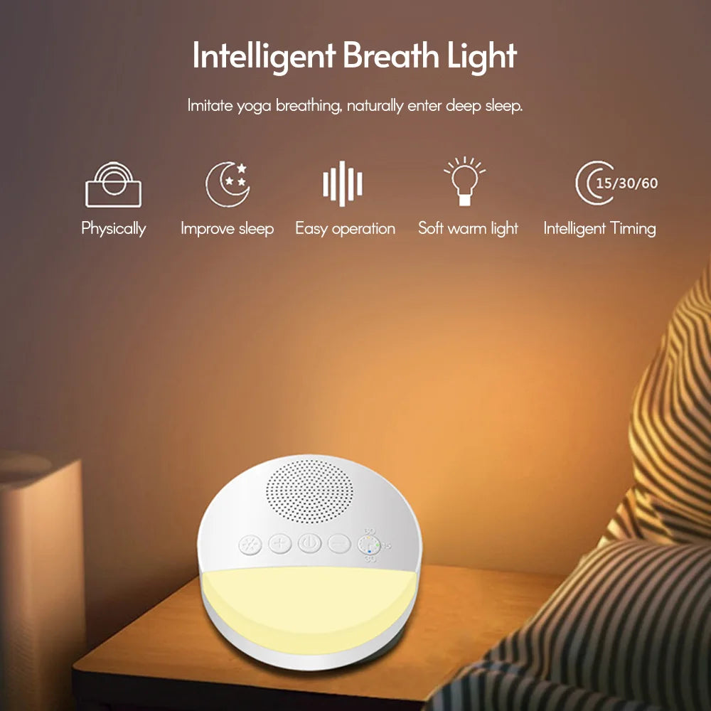 Lampe de chevet intelligente avec lumière douce, fonction de respiration pour améliorer le sommeil, minuterie réglable, design moderne et épuré.