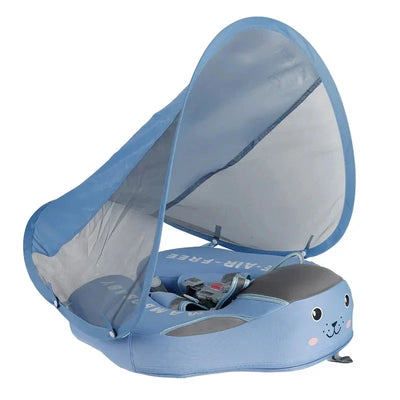 Flotador seguro y cómodo con protección solar para bebés y niños pequeños.