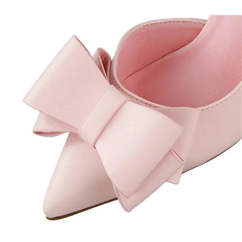 INGE | Zapatos de salón elegantes con lazo y punta puntiaguda