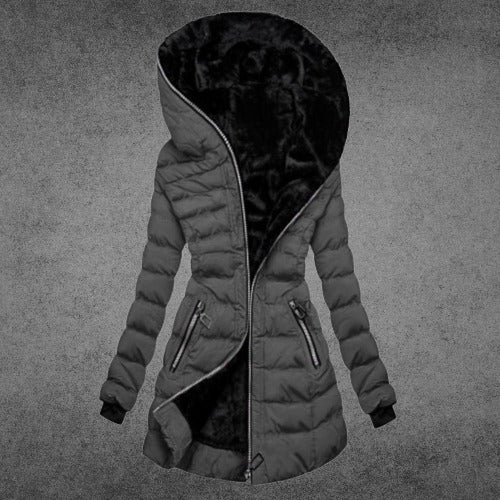 Abrigo de invierno elegante y cálido para mujer.