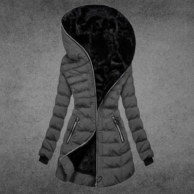 Abrigo de invierno elegante y cálido para mujer.