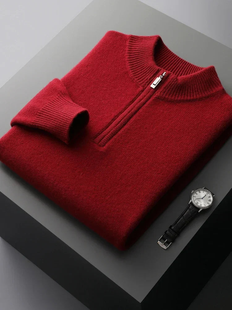 Morris | Suéter de cachemira con cremallera para hombre