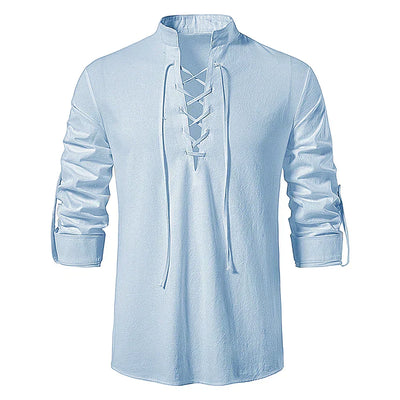 Camisa de lino y algodón