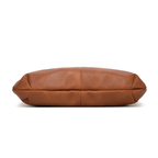 Sac à main en cuir marron, design minimaliste, vue de côté. Accessoire de mode élégant pour femmes, idéal pour un style chic et moderne.