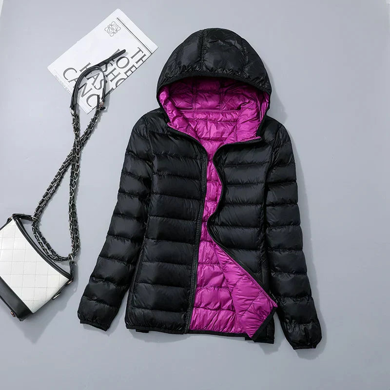Doudoune à capuche pour femmes