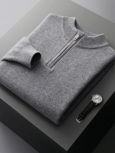 Morris | Suéter de cachemira con cremallera para hombre