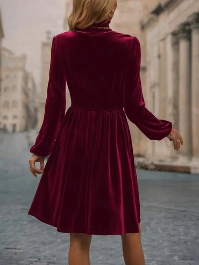 Elegante vestido de terciopelo para mujer | Perfecto para primavera y verano